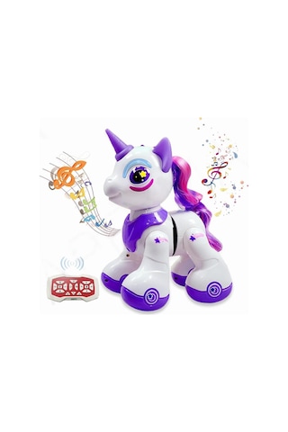 Kumandalı Romantic Marry Sevimli Oyuncak Unicorn Robot Mor
