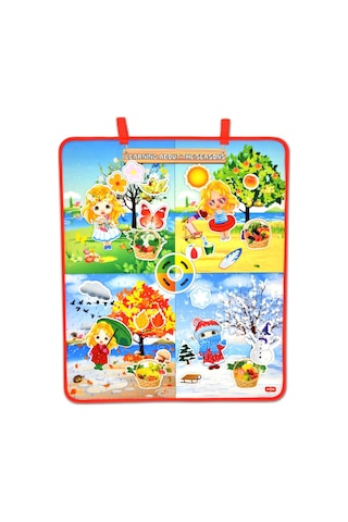 Tox İngilizce Mevsimleri Öğreniyorum Keçe Cırtlı Duvar Panosu . E