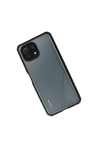 Xiaomi Mi 11 Lite Uyumlu Kılıf Miami Şeffaf Silikon - Siyah