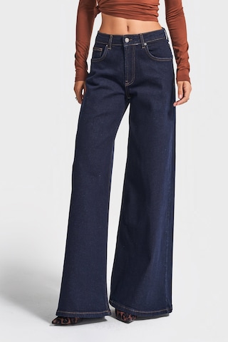 Itsbasic Kadın İndigo Renk 7w5-50 Süper Palazzo Fit Esnek Elastan Kumaş Denim Jean