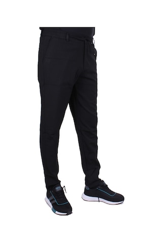 Dagoster Dmg23-619712 Siyah Normal Bel Düz Paça Jogger Erkek Pantolon Siyah