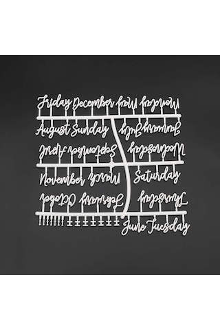 Gün Ay El Yazılı Beyaz Harf Seti, Yazı Panosu Için