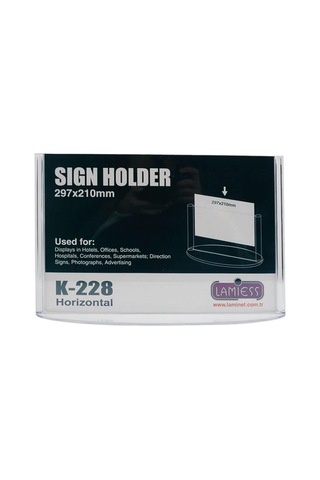 Lamiess K-228 Masaüstü Reklam Panosu Yatay Diğer