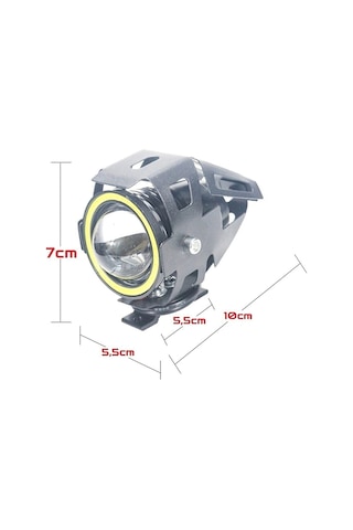 Motosiklet Led Sis Farı Mercekli 2 Adet Uzun Kısalı
