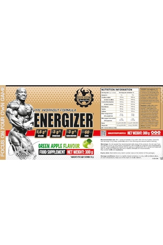 Dexter Jackson Energizer Preworkout 300 Gr - 50 Servis