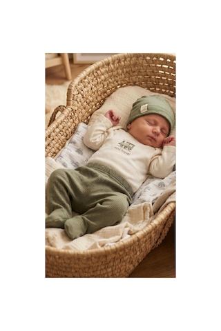 Altıntaş Baby Caramell Özel Kutusunda Mini Travel Tulumlu 4'lü Set Yeşil Yeşil