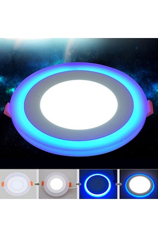 Çift Renkli Led Panel Mavi-Beyaz 6+3W Iki Renkli Spot Lamba