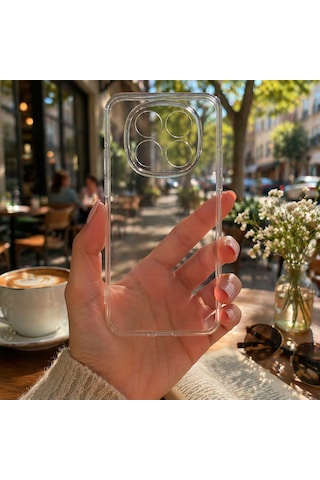 Redmi Note 15 Pro 5G Uyumlu Kılıf Şeffaf Kamera Korumalı 3D Şeffaf