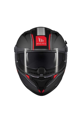 Mt Braker Sv Charm B5 Mat Siyah Kırmızı Kapalı Kask Renkli