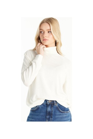 Ted Baker Beyaz Kadın Balıkçı Yaka Standart Kazak Tbwrkw1014 Kırık Beyaz