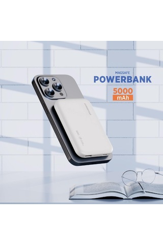 Polosmart Pbs152 Magsafe 5000mah Taşınabilir 15w Şarj Cihazı Powerbank Beyaz Beyaz