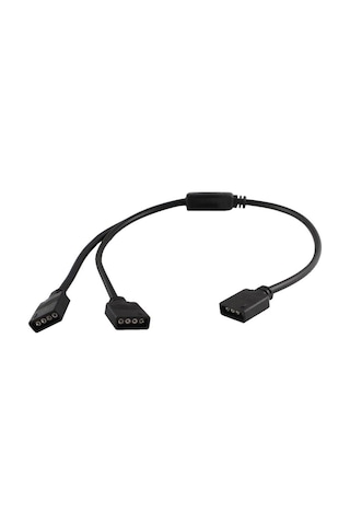 Alfais 4374 RGB Şerit 4 Pin LED Çoklayıcı Splitter Tek Kumanda 2 Çıkış