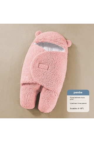 Bebek Kalın Yorgan Çift Amaçlı 0 - 3 Ay - Pembe