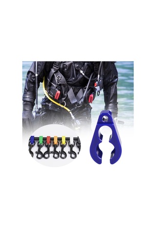 Homyl Uzun Hortum Klipsi Tutucu Hafif Şnorkelli Dalış Mavi