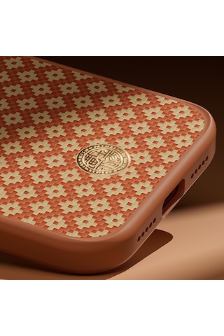İphone 17 Pro Uyumlu Kılıf M-safe Şarj Özellikli Benks Armorpro Armorgrid Kevlar Kapak Açık Turuncu