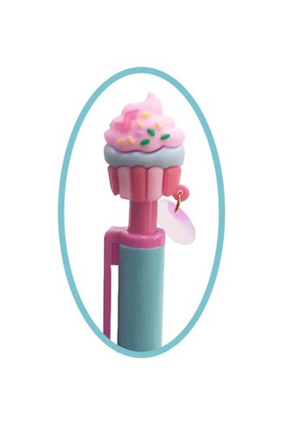 Cupcake Versatil Kalem Mavi 1 Adet Pasta Kapkek Figürlü 0,7 Uçlu Kalem Hediye Kalem Sevimli Kalem