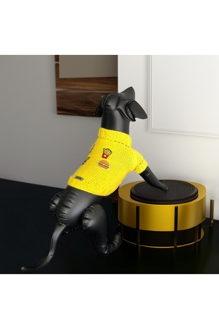 Köpek İçin Fast Food Mania Sarı Kazak