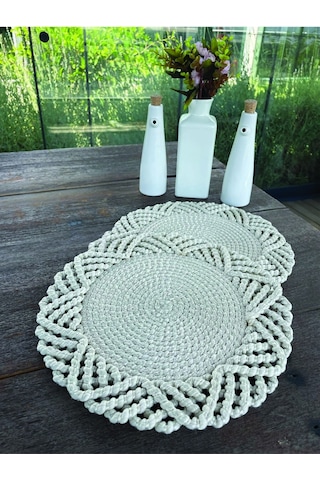 2'li Set Beyaz Amerikan Servis-leke Tutmaz 33 X 33 Cm Beyaz