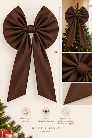 Kahverengi Büyük Boy Kumaş Yılbaşı Fiyongu 100 Cm Noel Ağacı Kapı Duvar Dekoratif Süs Kahverengi - 929475563 Kahverengi Büyük Boy Kumaş Yılbaşı Fiyongu 100 Cm Noel Ağacı Kapı Duvar Dekoratif Süs Kahverengi - 929475563