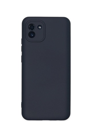 Samsung Samsung Uyumlu Galaxy A03 Kılıf Nano İçi Kadife Silikon - Lacivert