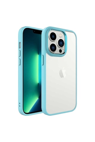 Apple Uyumlu iPhone 14 Pro Max Kılıf Zore Krom Kapak Yeşil