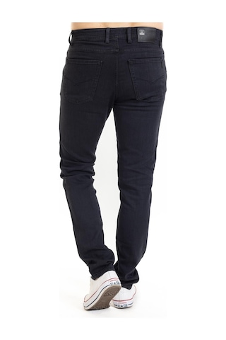 Erkek Regular ve Tam Kalıp Fermuarlı Düz Paça 5 Cepli Jean Pantolon 648-Lacivert