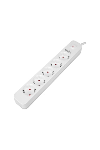 S-lınk Spg501s, 5 Soket, Akım Korumalı Priz, 1.5mt Kablo, 750 Joule Beyaz %100 Bakır