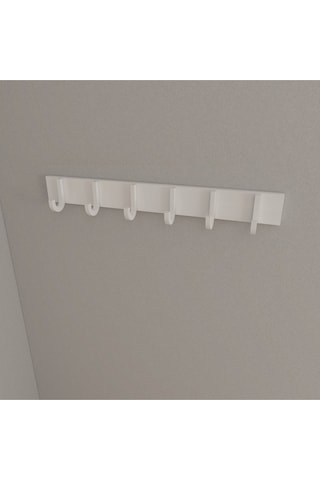 Hepsi3boyutlu Modern Duvar & Kapı Baston Askılık - 6 Adet Beyaz J Askılık - Model No : 6 Beyaz