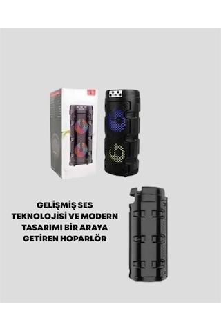 Mey İthalat Kompakt Tasarım, Yüksek Ses Performansı Çoklu Giriş Seçenekli Kablosuz Hoparlör Bluetooth, Usb, Sd Kart, Aux