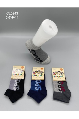 Patik Sport Likralı 12 Ader Çocuk Çorabı Cl-0243 Çok Renkli Patik Sport Likralı 12 Ader Çocuk Çorabı Cl-0243 Çok Renkli