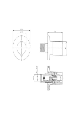VitrA A41461 Ankastre Stop-valf Sıva Üstü Krom