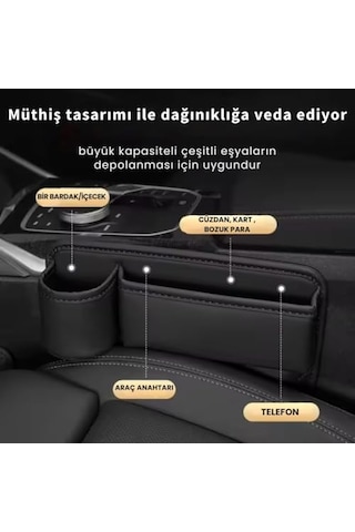 Suni Deri Araç Koltuk Yanı Organizatör Araç Bardak Tutucu Araç Telefon Cüzdan Kutusu Bardaklık