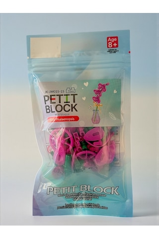 Mini Blok Çiçek Seti Pembe Şakayık 91 Parça Dekoratif Yapım Oyuncağı