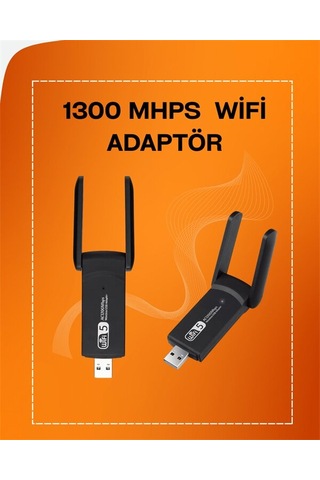 Tak-çalıştır Özellikli Çift Bant Wifi Adaptör 1200 Mbps 60535447