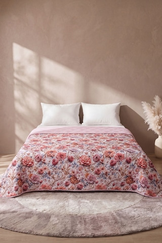 Renkli Bahçe 5d Çok Amaçlı Çift Kişilik Baskılı Pike & Yatak Örtüsü 200x220 Cm Çok Renkli