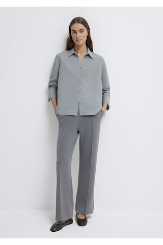 Mavi - Tencel Liyosel Karışımlı Çizgili Gömlek 1211374-88069 Yeşil