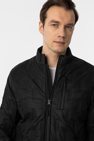 Süvari Siyah Slim Kapitone Mont-34893 Siyah