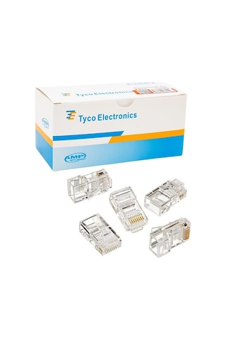 Rj45 Cat5 -cat6 Uç 8p8c Soket 100'lü