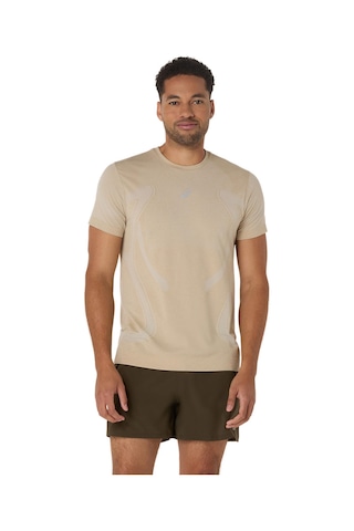 Asics Road Seamless Ss Top Erkek Bej Kısa Kollu Tshirt 2011d355-100 Bej