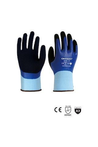 Hanvo Nitril Tam Kaplı Q Takviye Kesilme Dirençli Eldiven