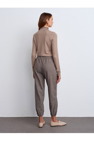 Dilvin 71608 Manşetli Jogger Pantolon Kahverengi Kahve