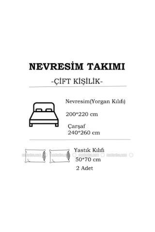 Çeyiz Diyarı Almond Çift Kişilik Nevresim Takımı Hardal Hardal