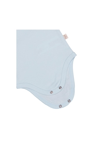 Civil Baby Düz Renkli Uzun Kol 3-9 Ay Çıtçıtlı Badi - Mavi 9-12 Ay Mavi