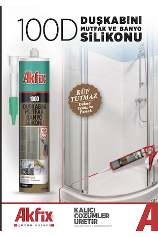 Sa061 Duşakabin Silikonu 310ml Şeffaf Akfix 100d