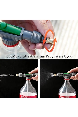 Sn-24910 Ayarlanabilir Basınçlı Su Köpük Püskürtme Başlığı Tüm Pet Şişelere Uyumlu Açık Bej