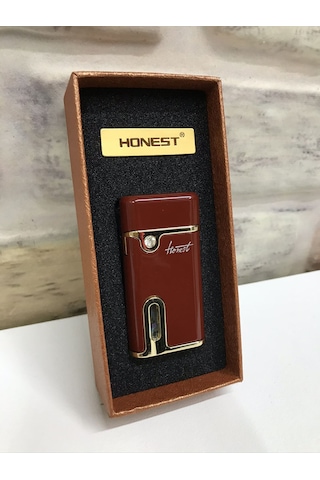 Honest Marka Rüzgar Çakmağı Gaz Göstergeli Kahverengi