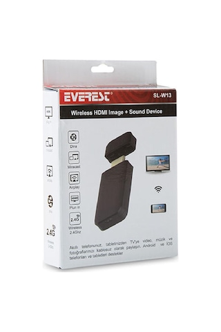 Everest Sl-w13 Kablosuz Hdmı Görüntü+ses Aktarıcı