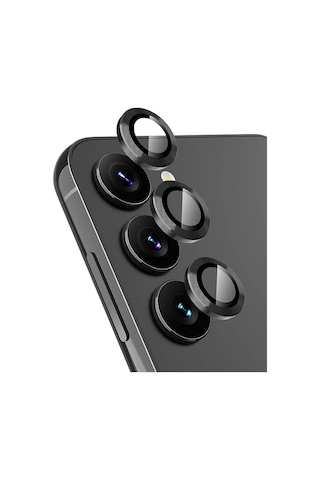 Newface - 909 - Samsung Galaxy Uyumlu A25 5g Valdez Metal Kamera Lens - Kmrsfres - - Siyah