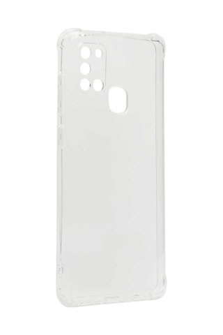 Zore Samsung Galaxy Uyumlu A21s Kılıf Omsy Kamera Korumalı Nitro Anti Shock Silikon - Renksiz