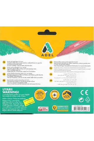 Adel Keçeli Kalem Jumbo 12 Li